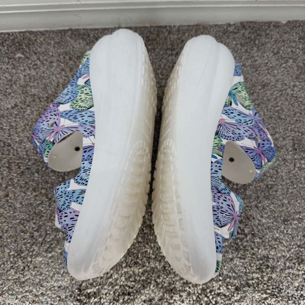 Crocs Classic Crush Sandal Butterfly Platform Slide Women 8 Fairy Chunky Comfort - Picture 3 of 8